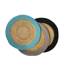 Factory Modern Jute & Cotton Washable Braided Placemats For Dining Table Heat Resistant Tablemats